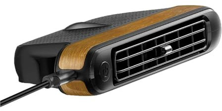 Ventilateur de voiture portable adapté aux sièges arrière, ventilateur de refroidissement électrique, climatisation, 3 vitesses réglables, ventilateur d'intérieur de voiture(Wood)