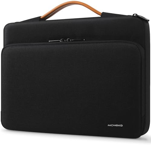 MCHENG 17.3 Zoll 360 schützende Laptoptasche mit Griffen Große Kapazität Aktentasche Kompatibel mit17.3“ Lenovo V340/ Ideapad 700/HP Gaming Pavilion 17/Asus ZenBook Pro 17,Schwarz.