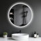 Archaluxe Badspiegel mit Beleuchtung - LED-Badezimmer-Spiegel-Round 50cm,Touch-Schalter,Dimmbar,3 Lichtfarben, Speicherfunktion, Badezimmerspiegel mit HD Sicherheitsgla - Explosionsschutz Wandspiegel