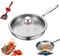 Kovali Titan Bratpfanne, Titan Pfanne Unbeschichtet, 26/28/30 cm Kovali PfanneTitan, Premium-Pfanne Kratzfest Ultra-Durable Non Stick Bratpfanne mit Deckel für Die Küche Kochen (Mit Deckel, 26cm)