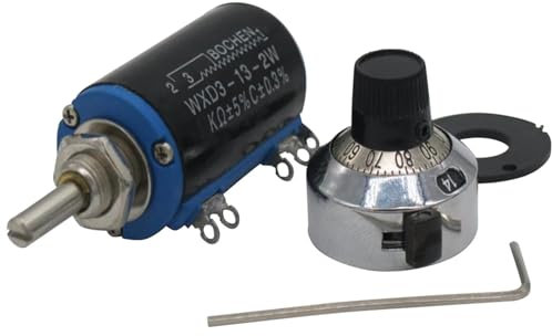 1 stücke WXD3-13-2W Welle Dia 1k ohm Rotary seite Mehrgang-potentiometer 10 drehen potentiometer 10 ring + 1 STÜCKE Digital knopf