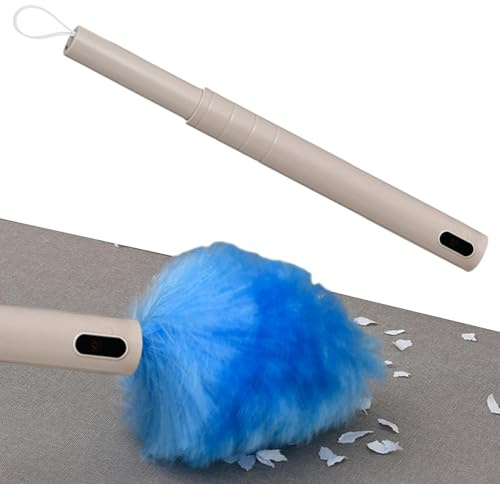Dust Cleaning Brush Electric – 360° Duster Tool, Multi-Function Cleaner | Handheld Vacuum Wand with Extension Pole for Furniture, Ceiling Fans, Home Corners, or High Shelves