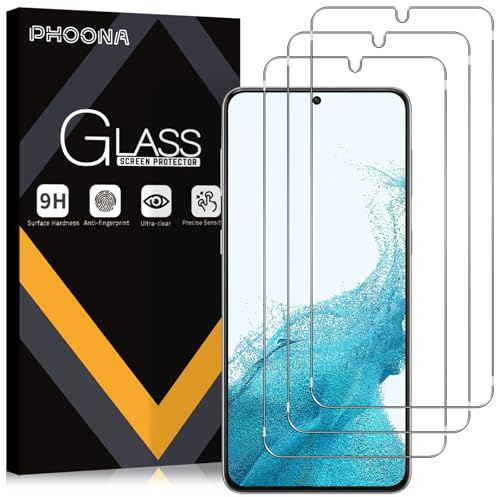 Phoona 3 Stück Panzer Schutz Glas für Samsung Galaxy S22 5G, Ultra-klar 9H Härte, 0.33mm HD Displayschutzfolie, Full Screen Stoßfest Frei von Kratzern für Samsung S22 5G Schutzfolie