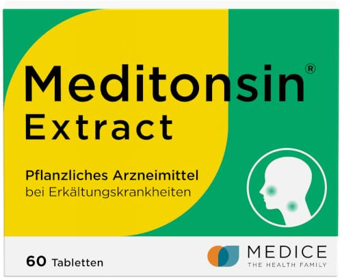 Meditonsin Extract 60 Tabletten bei Erkältung, lindert typische Erkältungssymptome wie Husten, Schnupfen und Halskratzen, bekämpft Erkältungsviren und stärkt die Abwehr mit 3-fach Pflanzenpower