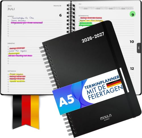 Kalender 2026 2027 A5 – Lehrerkalender Schulplaner Wochenplaner 18 Monate | Schuljahr 2026/2027 · 18 Monate Juli 2026–Dez 2027 · 1 Woche 2 Seiten · Ferien & Feiertage · Schulplaner für Lehrer