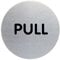 Durable Türschild Picto rund (Pull, Ø 65 mm) metallic silber, 490165
