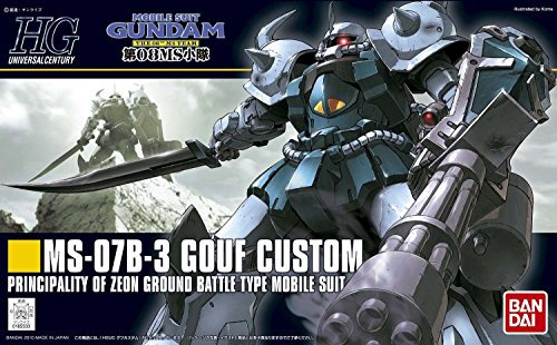 Bandai Hobby BAS5059165 Gundam HGUC #117 MS-06b Gouf Custom Model Kit (Maßstab 1/144), Gunmetal