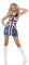 Smiffy's Fever All That Glitters Rule Britannia Costume (Medium) - Women: 12-14