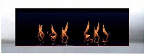 Kaminbau Mierzwa – Ethanol und Gelkamin – Wandkamin – Modell Tornado – Inklusive 6 Weißblech Brennstoffdosen und 1 Edelstahl Flammenlöscher – Wählen Sie aus 6 Farben – Farbwahl (Edelstahl)