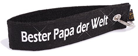 Luxflair Filz Schlüsselanhänger Bester Papa der Welt, als Vatertagsgeschenk oder als kleines Geschenk für Männer die Vater werden