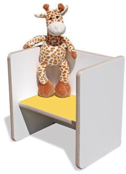 Eli Wendehocker weiß mit gelber Sitzfläche