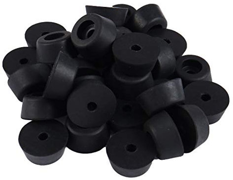 sourcingmap 10pcs Rubber Feet Bumpers Furniture Table Amplifier Speaker Cabinet Leg Pads, D20x16xH12mm
