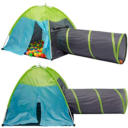 LittleTom Bällebad Kinderzelt für Drinnen & Draußen - 100x100x90 Bällebad Baby Spielecke Wohnzimmer Kinderspielplatz Indoor Spielplatz Zelt Deko Kinderzimmer Spielzeug Bällebad Indoor Spielgeräte