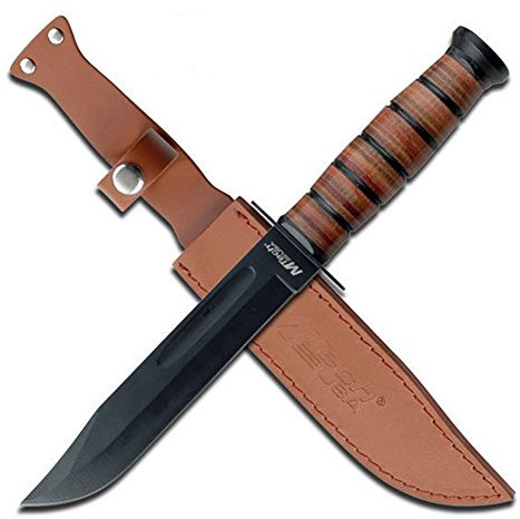 MTech USA mit feststehendender Klinge Messer Taschenmesser Lederscheide MT-122