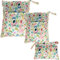 Damero Set of 3 Changing Bags with Reusable Fabric Waterproof Wetbag Wipes Storage Organiser Bag