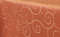 First-Tex Ornament Damast Tischdecke eckig 110x160 Terracotta*