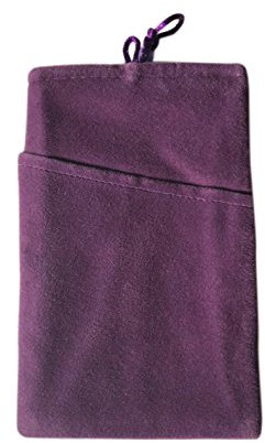 NOVAGO Pochette Chaussette Velours Kangourou pour Smartphone ou Bijoux 6.0 '' Taille L : 10 x 16.4 cm par Exemple S24 S23 S22 S21 S20,A10,A11,A12,A13,A94,A34-Violet