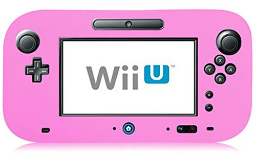 Housse étui protection silicone pour Nintendo Wii U - Anti choc / rayures - Rose