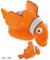 KarnevalsTeufel Mütze Clownfisch, Orange, Weiß, Hut, Tiermütze, Tierkostüm, Karneval, Fasching, Mottoparty