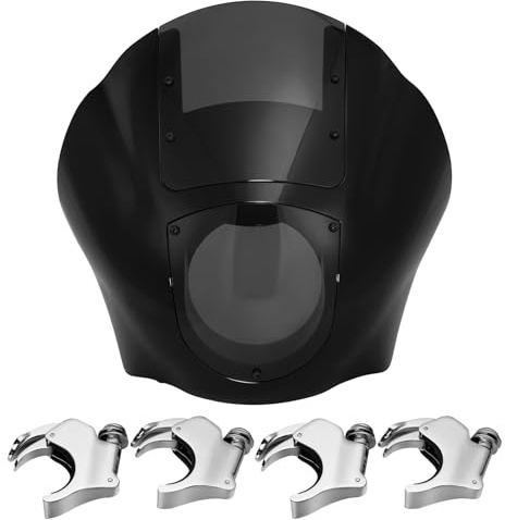 TCMT Quarto Carenatura Fumo Parabrezza Parabrezza 49mm Forcella Morsetto Fit Per Harley Dyna FLST Sportster XL 883 1200