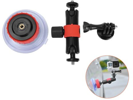 Ventosa de Montaje, Soporte de Montaje de Ventosa para Parabrisas de Coche, Cabezal de Bola para cámaras de acción GoPro, teléfonos móviles para cámaras SJ