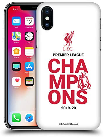 Head Case Designs Officially Licensed Liverpool Football Club White Typography 2020 Champions Hard Back Case Compatible With Apple iPhone X/iPhone XS