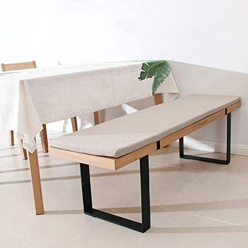 ZINN Premium-Bankkissen mit Befestigungsbändern, 150 x 35 cm, 3 cm dickes Schaumstoff-Sitzkissen, Schaukelstuhlkissen, Essbank, für Küche, Erkerfenster, Garten