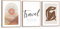 REINDERS Bilder Set, Sonne, Hobbyraum, Poster, Wanddeko, Room Decor, MDF, Beige, 3-er Set