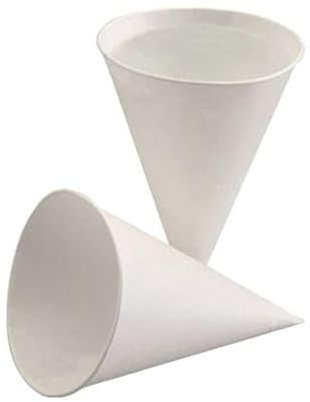 PAPSTAR Spitzbecher, Zuckerrohrpapier 100 ml Ø 7 cm, 9,5 cm Weiss 88617 Zuckerrohrbecher Kegelbecher Einwegtrinkbecher, 200 Stück