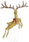 vidaXL Rentiere Weihnachtsdekoration Beleuchtet Rentier Weihnachtsbeleuchtung Weihnachtsdeko Weihnachten Dekofigur 120 LEDs Golden Warmweiß
