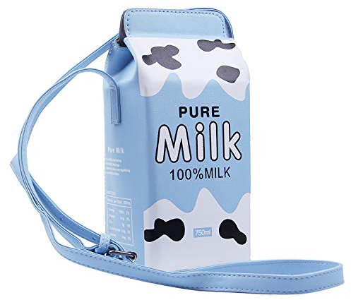 7VSTOHS Mädchen Früchte Erdbeer Banane Milk Box CrossBody Geldbörse Tasche Damen Handy-Wallet Schultertaschen