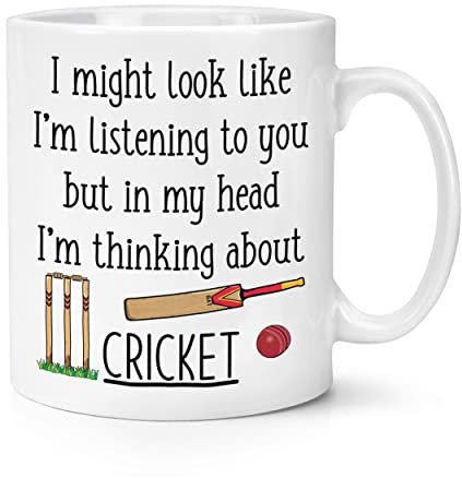 I Might Look Like I'm Listening to You Cricket 10oz Mug Cup