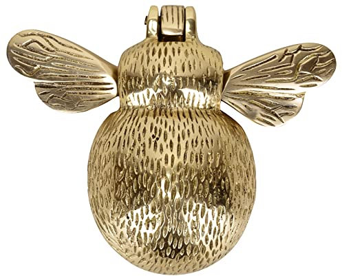 Front Door Knocker - Solid Brass Bumble Bee - Polished Finish - UK Company