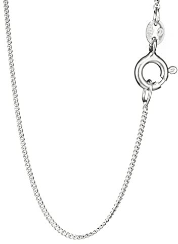 NKlaus 38cm Panzerkette 925 Silber elegante Halskette filigrante Breite 0,8mm Collier 0,96g federleicht 4097