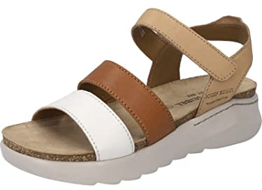 Josef Seibel Damen Riemchensandalen Celine 06,Weite G (Normal),Sommersandalen,Sommerschuhe,Freizeitschuhe,Beige (Natur-Multi),40 EU