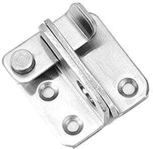 LAErper Stainless Steel Bolt Door Lock Gate Latch Tiny Padlock Hasp, Brushed Finish, Open To The Left/Right/Offen Gelassen