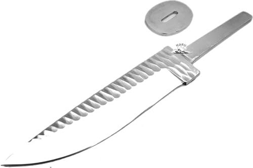 Maru Knives Lama in Acciaio INOX 420 Blank Blade per Coltello Fai da Te Grezzo -per Costruzione di COLTELLI