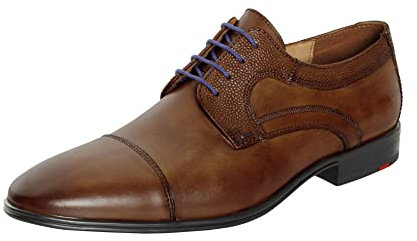 LLOYD Herren Schnürschuhe ORWIN | Männer Businessschuhe | Derby | Normalweit | Leder | schnürschuhe | schnürer | Anzugschuhe, Cognac, 46 EU / 11 UK