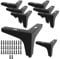 KOHAND 8 Pack 4 Inch Triangle Furniture Legs, Modern Black Iron Sofa Legs, Cabinet Legs, DIY Replacement Feet for TV Cabinets, Drawers, Sofa, Tea Table
