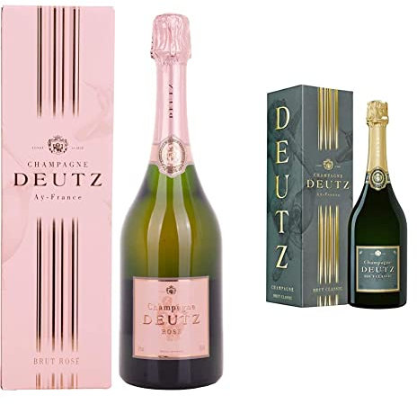 Deutz Champagne Rosé avec Emballage Cadeau, 750ml & DEUTZ Champagne Brut Classic 750 ml