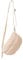 FASHION YOU WANT Teddy Plüsch Hüfttasche Damen Gürteltasche für Festival Reise Bauchtasche mittelgroße Crossbody Bag Frauen mit echt Leder Schultergurt Maße 27x16cm (Hellbeige RFS Silber)