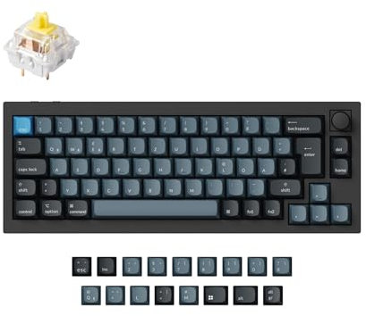 Keychron Q2 Pro QMK/VIA Kabellose Bluetooth-Tastatur, mechanische Tastatur, deutsches DE-ISO-Layout, programmierbarer Knopf, Hot-Swap-fähiger K Pro-Bananenschalter