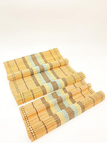 Tischsets aus Bambus 4-er-Set, Einzel-Untersetzer für den Esstisch