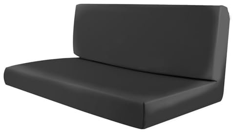 Ronyme RV Dinette Kissenbezüge Camper Kissen Schonbezüge Teil Komfort rutschfest Einfache Installation Sitzkissenbezug für Picknick, Schwarz