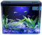 Piccolo Acquario, Acquario Nero da 1,3 Galloni Piccolo Acquario Trasparente con Filtro a 3 Strati ＆ Luce a LED, Acquario da scrivania con Starter Kit Autopulenti per Pesci Rossi