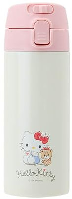 Sanrio 389030 Hello Kitty - Botella de acero inoxidable de un solo toque, capacidad: 370 ml