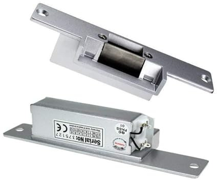 YAVIS 12V DC Serrure Gâche Electrique Fail Secure NO Mode Une partie pour le Contrôle d'Accès de la Porte en Bois et en Métal