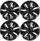 HYQOUKLR 4PCS for Modell Y 19 Zoll Radabdeckung Radkappen Radkappen Ersatz Lenkrad Felgenschutz Kit Außenzubehör(Glossy,C)