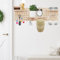 Wooden Pegboard Wall Organizer Panel,Wooden Peg Board, Pegboard Combination Kit, Wall-Mounted Storage Pegboard With 4 Board and 12 Wooden Sticks, Display Shelf for Home Entrance