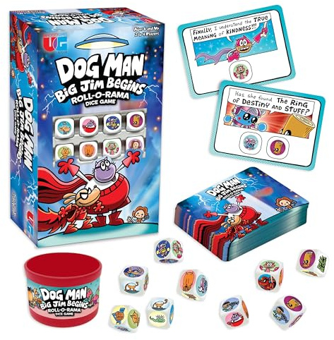 Dog Man Big Jim Begins Roll-O-Rama Würfelspiel, Familienspiel, ab 6 Jahren